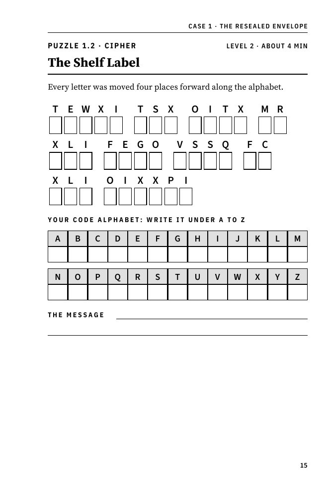 Cipher puzzle from Puzzle 1.2 of Case 1
